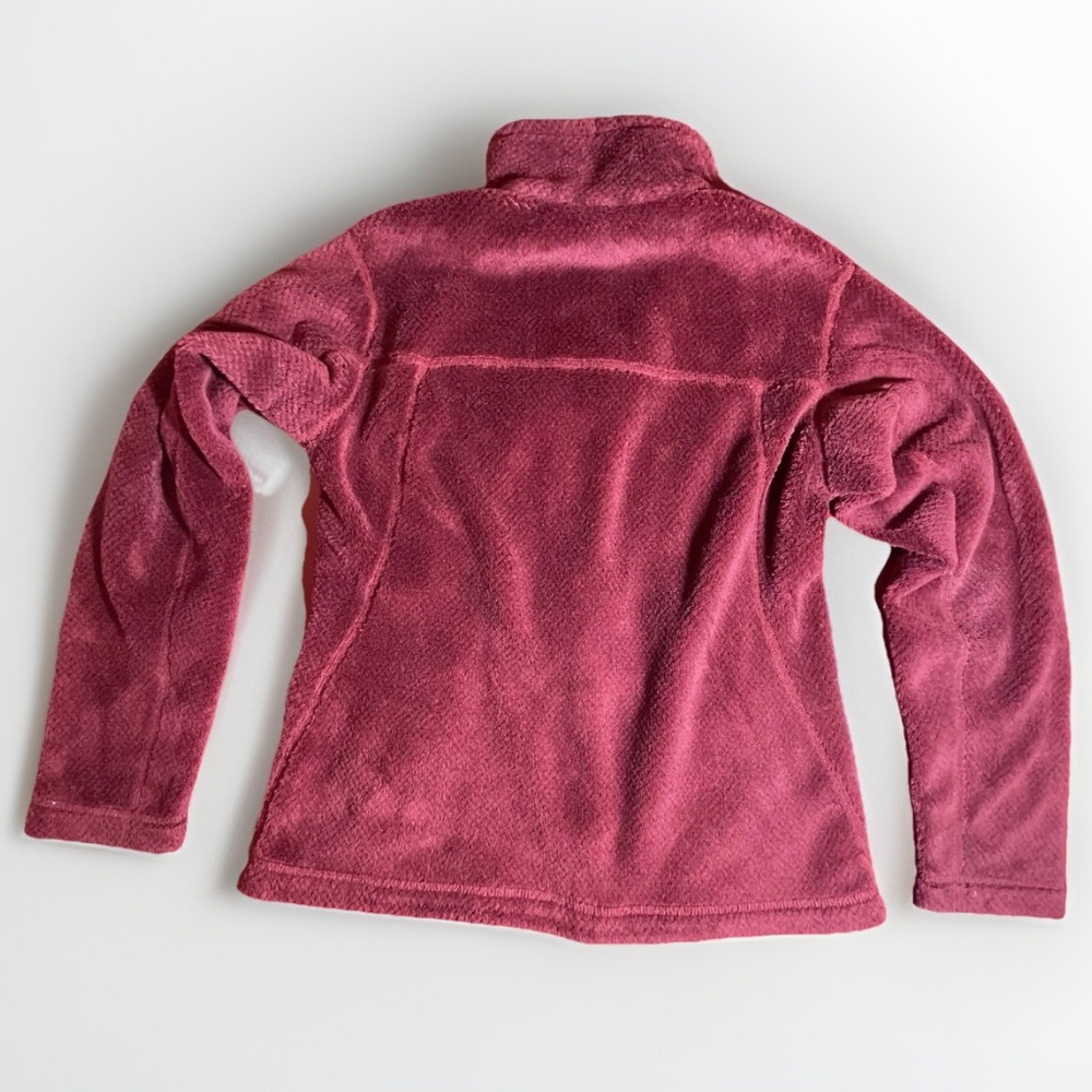 Patagonia Womens Jacket Medium Polartec Thermal Pro rug Fleece Burgundy - Picture 2 of 15